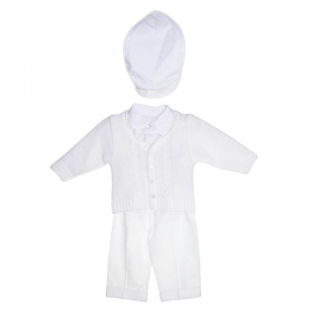 Costume elegante - Costum elegant din 5 piese pentru baieti Christopher Baby Club 030323-CRM, Crem