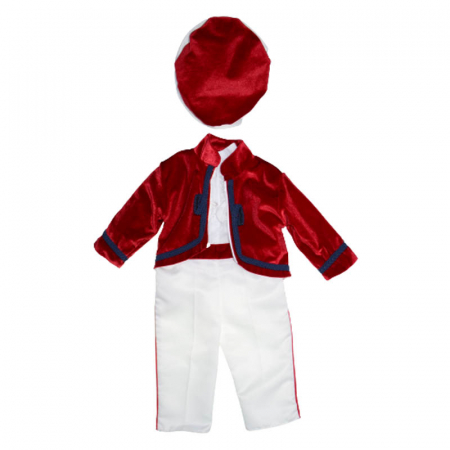 Costume elegante de la 0 la 9 luni - Costum elegant din 4 piese pentru baieti Andreeatex 030323-RS, Rosu