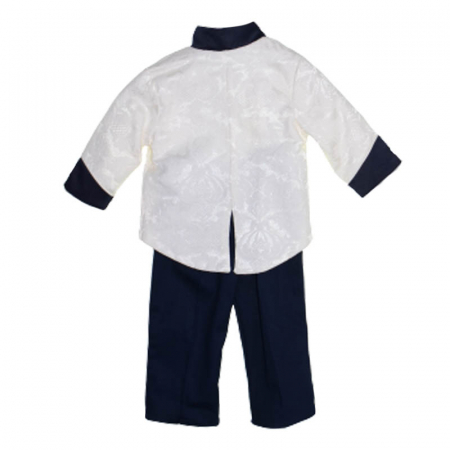 Costum elegant din 4 piese pentru baieti Mini Junior 030323-C, Crem [1]