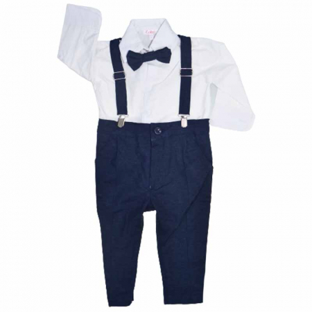 Costume elegante - Costum elegant din 4 piese pentru baieti Colibri 070623-B, Bleumarin