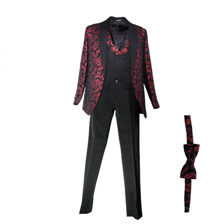 Costume elegante - Costum elegant din 4 piese pentru baieti La Kids 1771RR, Rosu