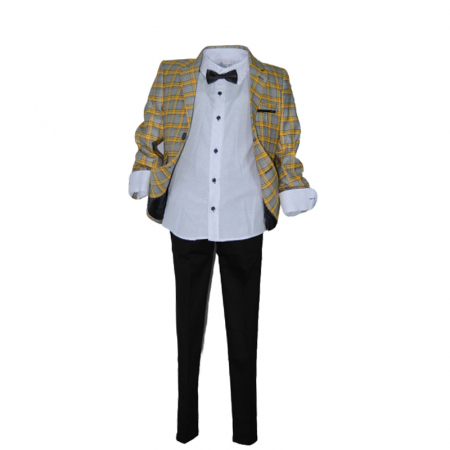 Costume elegante - Costum elegant din 4 piese pentru baieti KM585C-86, Galben