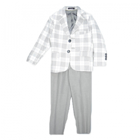 Costume elegante - Costum elegant din 4 piese pentru baieti LA Kids 020323-G, Gri