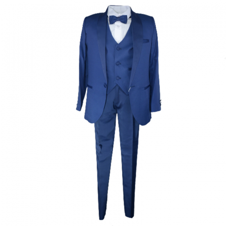 Costume elegante - Costum elegant din 4 piese pentru baieti LA Kids 1628-03, Bleumarin