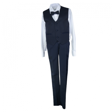 Costum elegant din 4 piese pentru baieti LA Kids 1629, Bleumarin [1]