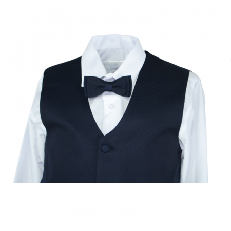 Costum elegant din 4 piese pentru baieti LA Kids 1629, Bleumarin [3]