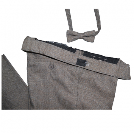 Costum elegant din 3 piese pentru baieti LA Kids LK0108, Maro [3]