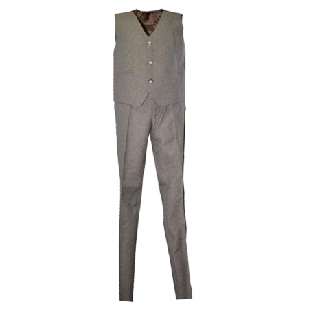 Costume elegante - Costum elegant din 3 piese pentru baieti LA Kids LK0108, Maro