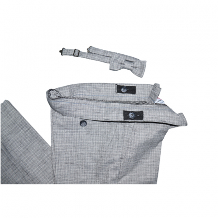 Costum elegant din 4 piese pentru baieti LA Kids 1766G, Gri [5]