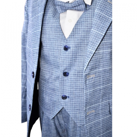 Costum elegant din 4 piese pentru baieti LA Kids 1767-84, Albastru [1]