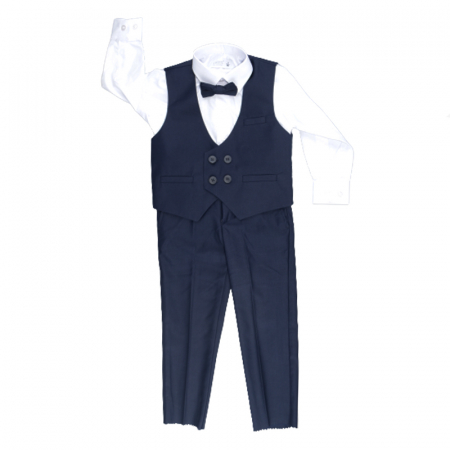 Costume elegante - Costum elegant din 4 piese pentru baieti LA Kids 1779-B, Bleumarin