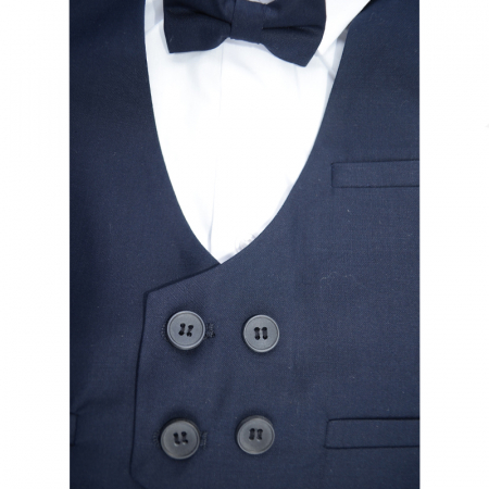 Costum elegant din 4 piese pentru baieti LA Kids 1779-B, Bleumarin [2]