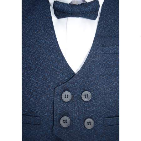 Costum elegant din 4 piese pentru baieti LA Kids 1770-B, Bleumarin [2]