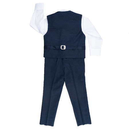 Costum elegant din 4 piese pentru baieti LA Kids 1770-B, Bleumarin [1]