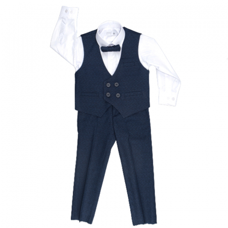 Costume elegante - Costum elegant din 4 piese pentru baieti LA Kids 1770-B, Bleumarin
