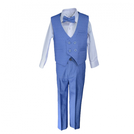 Costume elegante - Costum elegant din 4 piese pentru baieti La Kids 1770AA, Albastru