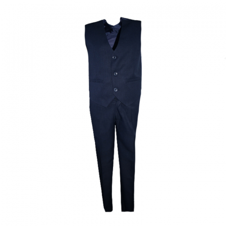 Costum elegant din 4 piese pentru baieti Slim Fit LA Kids 1766-B, Bleumarin [2]