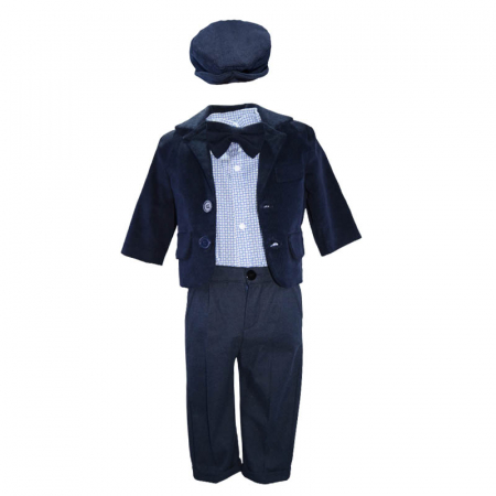 Costume elegante - Costum elegant din 5 piese pentru baieti Mini Junior 030323-B, Bleumarin