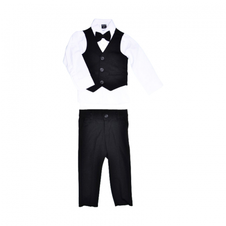 Costume elegante - Costum elegant din 4 piese pentru baieti Mini Junior, COST-2026, Negru