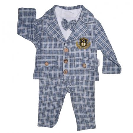 Costume elegante - Costum elegant din 4 piese pentru baieti Sedello 6032A, Albastru