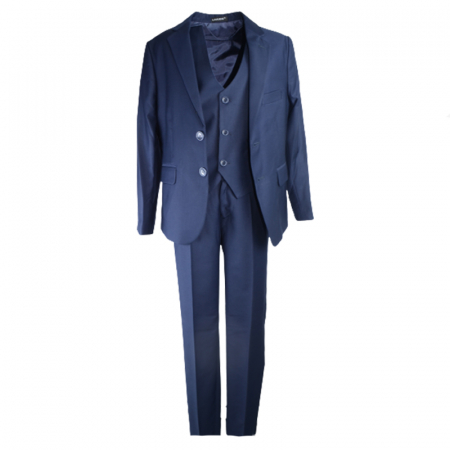 Costume elegante - Costum elegant din 3 piese pentru baieti Slim Fit LA Kids 1739, Bleumarin