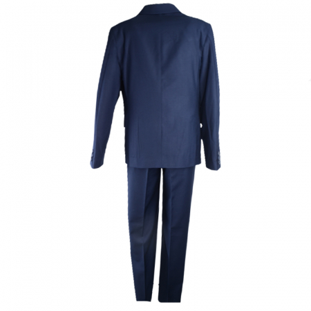 Costum elegant din 3 piese pentru baieti Slim Fit LA Kids 1739, Bleumarin [1]