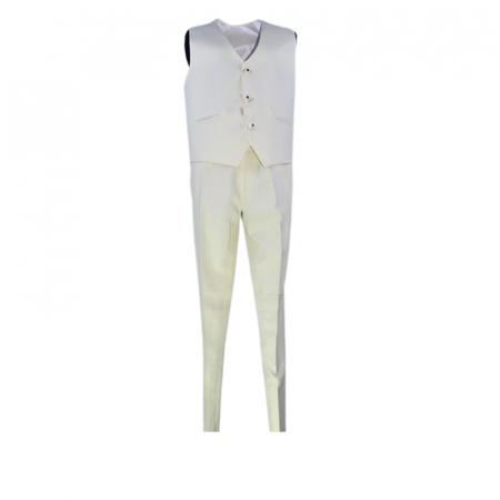 Costum elegant din 4 piese, Slim Fit, model in carouri, pentru baieti, LA Kids 1807-32, Crem [1]