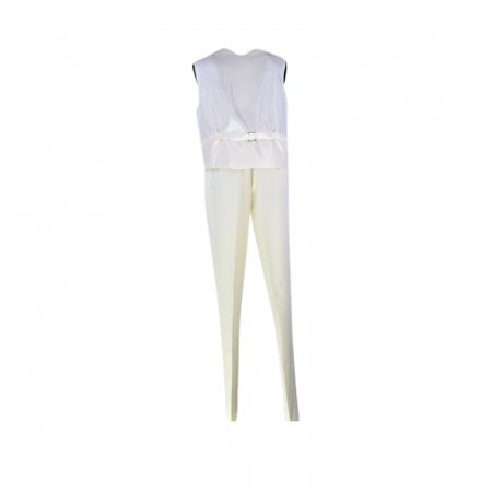 Costum elegant din 4 piese, Slim Fit, model in carouri, pentru baieti, LA Kids 1807-32, Crem [2]