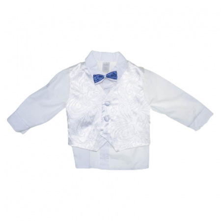 Costum elegant din 4 piese pentru baieti Mini Junior 030323-AL, Alb [2]