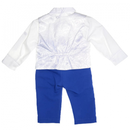 Costum elegant din 4 piese pentru baieti Mini Junior 030323-AL, Alb [1]