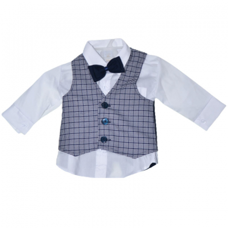 Costum elegant din 5 piese pentru baieti Folletti C101123-15, Bleumarin [3]