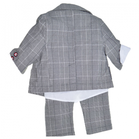Costum elegant din 5 piese pentru baieti Folletti C101123-16, Gri [1]