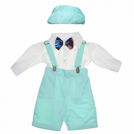 Costume elegante - Costum elegant din 5 piese pentru baieti Gabrielle Design 20623-3, Turcoaz