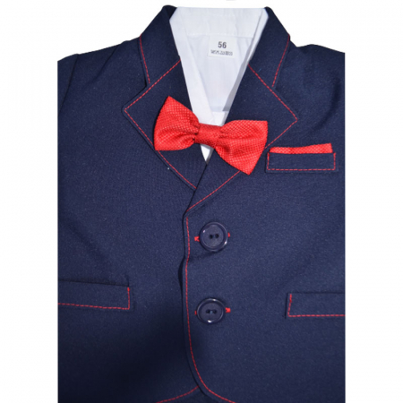 Costum elegant din 5 piese pentru baieti Krasnal C101123-2, Bleumarin [3]
