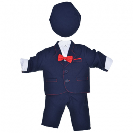 Costume elegante - Costum elegant din 5 piese pentru baieti Krasnal C101123-2, Bleumarin