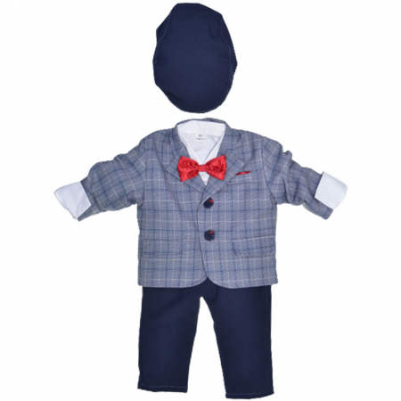 Costume elegante - Costum elegant din 5 piese pentru baieti Krasnal C101123-12, Albastru