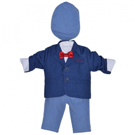 Costume elegante - Costum elegant din 5 piese pentru baieti Krasnal C101123-4, Albastru
