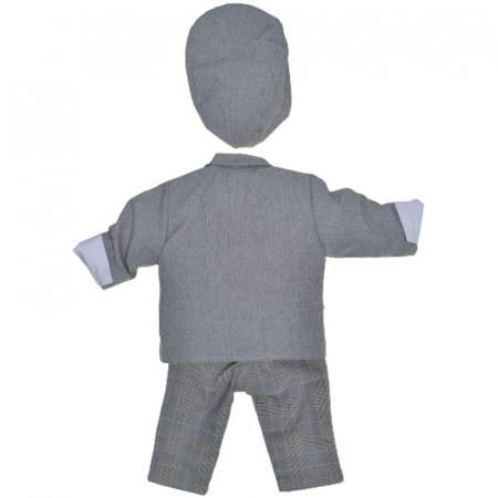 Costum elegant din 5 piese pentru baieti Krasnal C101123-5, Gri [1]