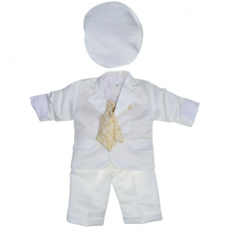 Costume elegante - Costum elegant din 6 piese pentru baieti Krasnal C101123-6, Crem