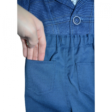 Costum elegant din 5 piese pentru baieti Krasnal C101123-8, Albastru [4]