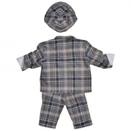 Costum elegant din 5 piese pentru baieti Krasnal C101123-10, Gri [1]