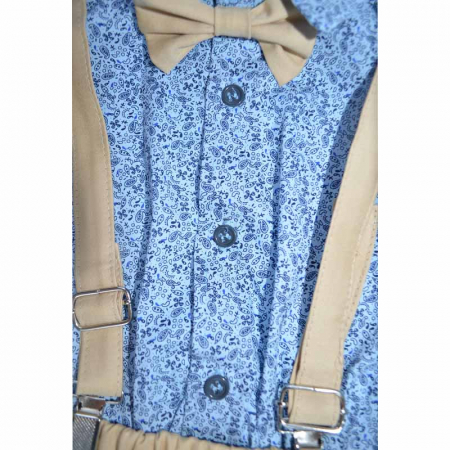 Costum elegant din 5 piese pentru baieti Micul Vip C030623-2, Bej [3]