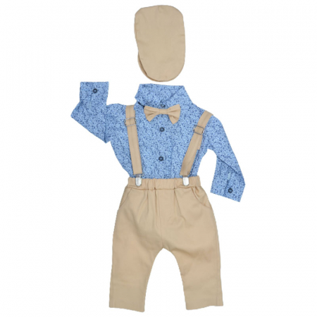 Costume elegante - Costum elegant din 5 piese pentru baieti Micul Vip C030623-2, Bej