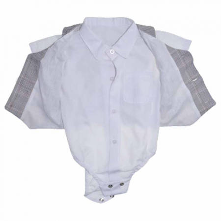 Costum elegant din 5 piese pentru baieti Christopher Baby Club 6819, Gri [2]