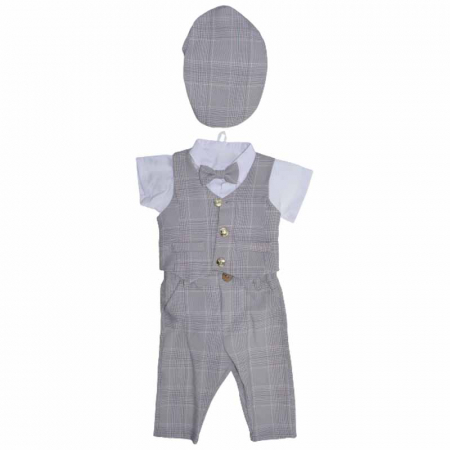 Costume elegante - Costum elegant din 5 piese pentru baieti Christopher Baby Club 6819, Gri