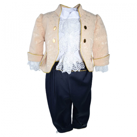 Costum elegant din 5 piese pentru baieti Dari Den 030323-CRMM, Crem [2]