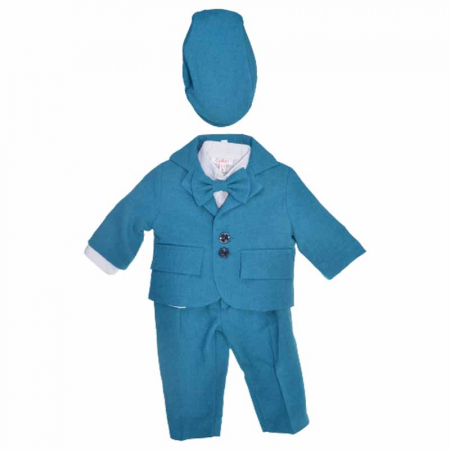 Costume elegante - Costum elegant din 6 piese pentru baieti Colibri 070623-T, Turcoaz