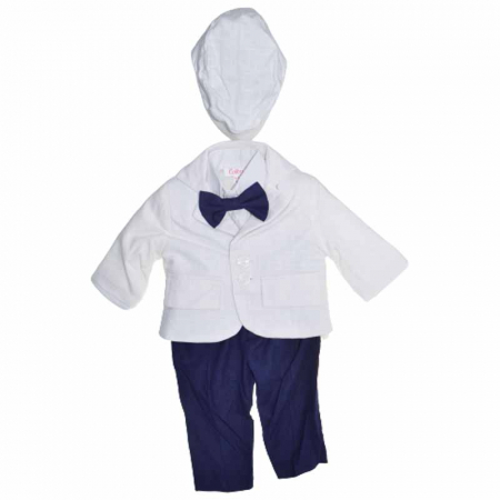 Costume elegante - Costum elegant din 6 piese pentru baieti Colibri 070623-A, Alb