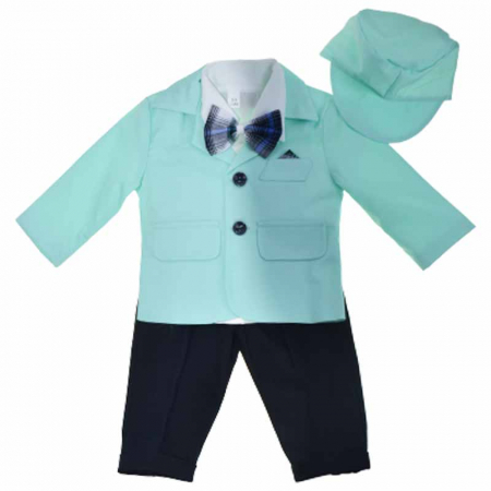 Costume elegante - Costum elegant din 6 piese pentru baieti Gabrielle Design 030623-3, Turcoaz
