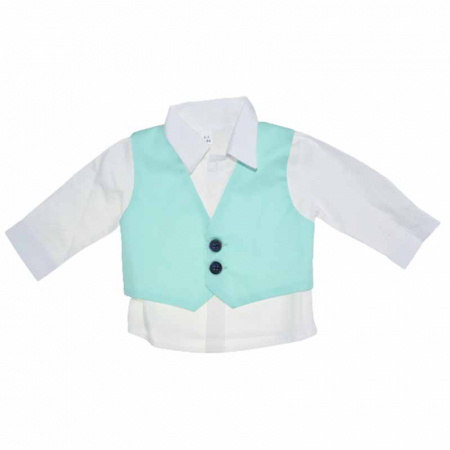 Costum elegant din 6 piese pentru baieti Gabrielle Design 030623-3, Turcoaz [3]